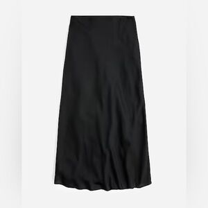 J.Crew Gwyneth Slip Black Skirt